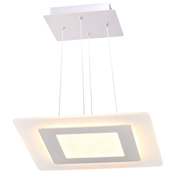 LAMPA wisząca LARVIK 308672 Polux kwadratowa OPRAWA zwis LED 25W 4000K biały