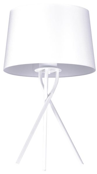 Nocna lampa klasyczna Remi K-4362 stojąca abażur biały
