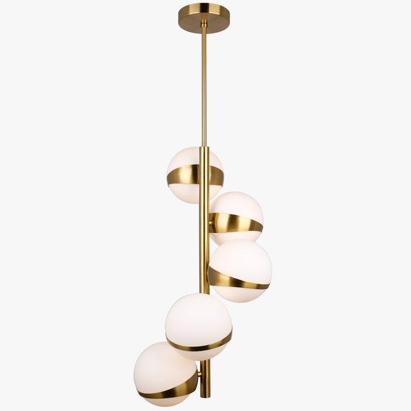 Loftowa LAMPA sufitowa CGCIL5 COPEL metalowa OPRAWA modernistyczna balls kule mosiądz białe