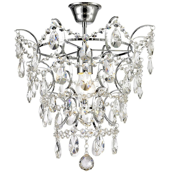 Plafon LAMPA sufitowa FUSION RLX93410-1 Zumaline kryształowa OPRAWA glamour crystal srebrny
