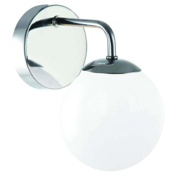 Kinkiet LAMPA loftowa Bao Parette Cromo IP44 Orlicki Design ścienna OPRAWA szklana kula do łazienki ball IP44 chrom biała