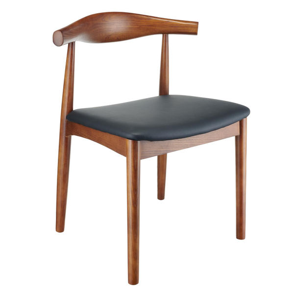Krzesło Classy drewniane klasyczne do jadalni brązowe skórzane
