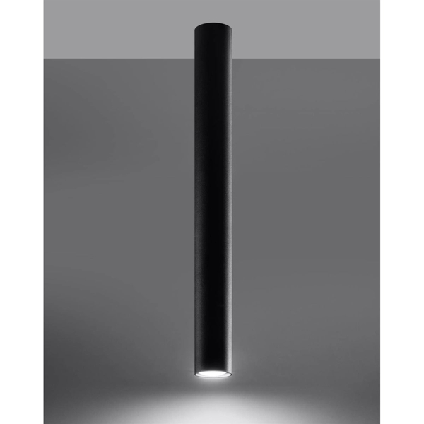 Czarna tuba sufitowa SL.1003 metalowa lampa do salonu