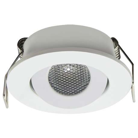 Wpuszczana LAMPA sufitowa MATI LED C 03736 Ideus podtynkowa OPRAWA okrągła LED 1,5W 4000K oczko metalowe białe