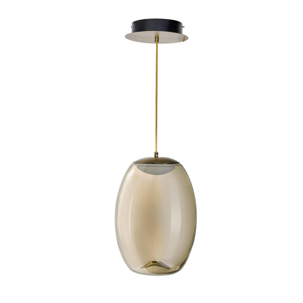 Wisząca lampa loftowa Helena LED 14W nad wyspę mosiądz