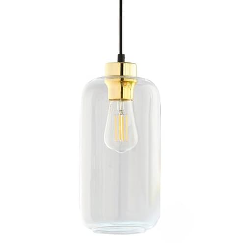 Owalna lampa wisząca salonowa Marco 6036 TK Lighting szklana transparentna