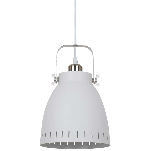 LAMPA wisząca FRANKLIN MD-HN8026M-WH+S.NICK Italux metalowa OPRAWA industrialny ZWIS loft biały
