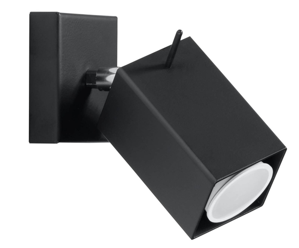 Kinkiet LAMPA ścienna SOL SL099 regulowana OPRAWA metalowy reflektorek prostokątny czarny