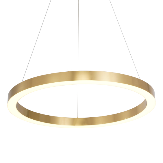 Lampa wisząca ring Midway LED złoty zwis 3000K 30W do sypialni