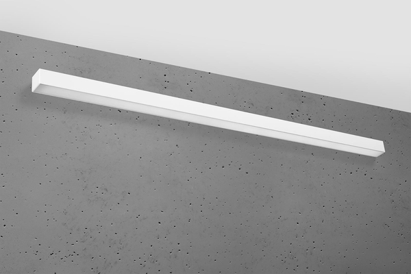 LAMPA ścienna PINNE SOL TH089 metalowa OPRAWA kinkiet liniowy LED 48W 3000K prostokątny biały