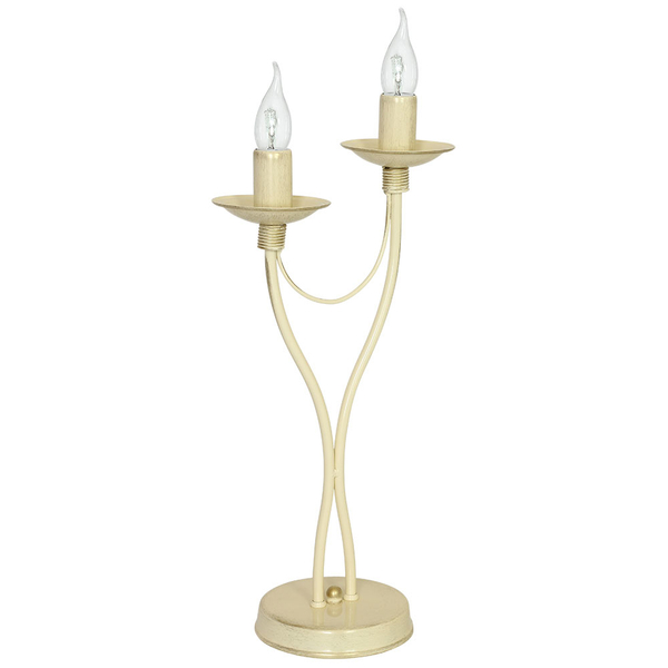 Lampka biurkowa Róża złoty świecznik rokoko na biurko