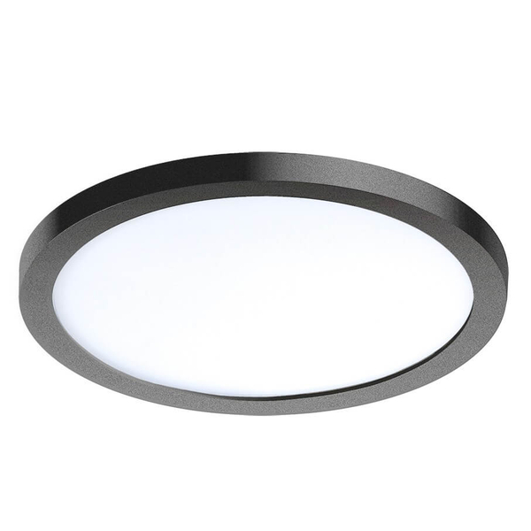 Czarna lampa wpuszczana Slim LED 12W łazienkowa okrągła