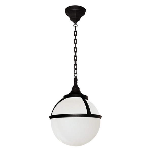 Lampa wisząca GLENBEIGH-CHAIN Elstead ball kula do ogrodu czarna biała
