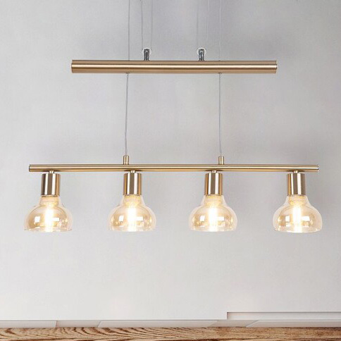 LAMPA wisząca HOLLY 5551 Rabalux szklana OPRAWA 4-punktowy ZWIS reflektorki złote bursztynowe