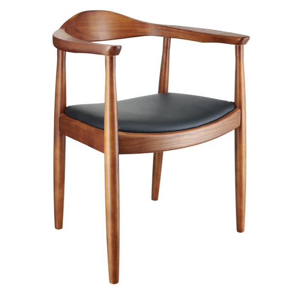 Drewniane krzesło King z podłokietnikami do gabinetu drewniane