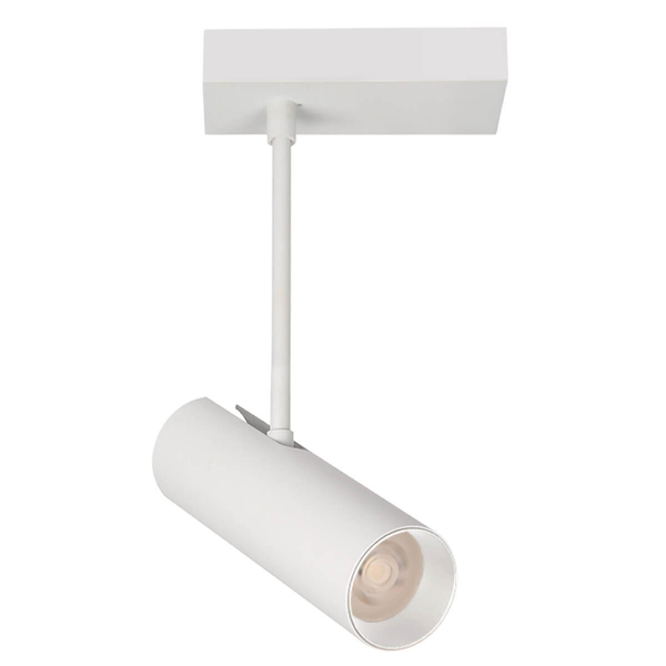 Biała lampa kierunkowa Lens metalowy reflektorek do jadalni