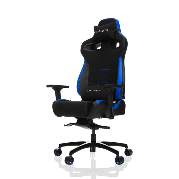 Wygodny fotel dla gracza P-line z oparciem czarny niebieski