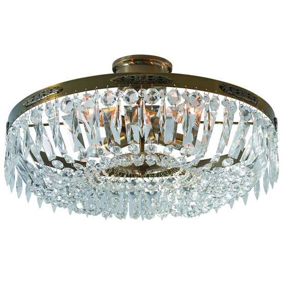 Pałacowa LAMPA sufitowa HOVDALA 100618 Markslojd metalowy plafon glamour kryształki crystals