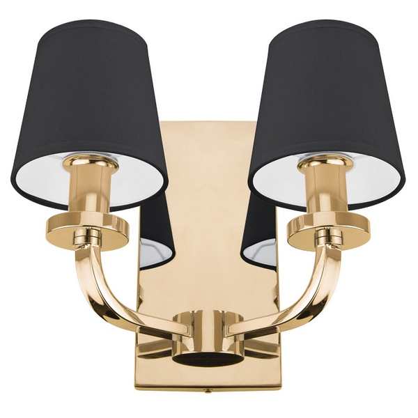 Złota lampa ścienna NEW YORK W02510AU klasyczny kinkiet do salonu