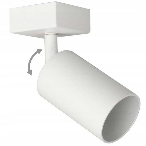 Metalowa lampa sufitowa SLP8115 regulowana tuba do pokoju biała