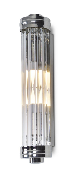 Kinkiet LAMPA ścienna FLORENCE W0241 Maxlight okrągła OPRAWA szklana glamour chrom przezroczysta