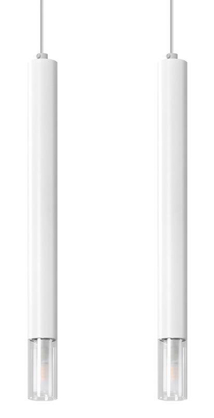 2-płomienna lampa wisząca SL.0958 minimalistyczna biała