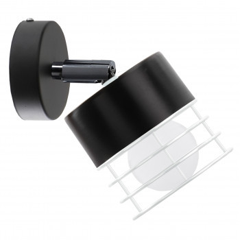 Kinkiet LAMPA ścienna KET851 metalowa OPRAWA loftowa biała czarna