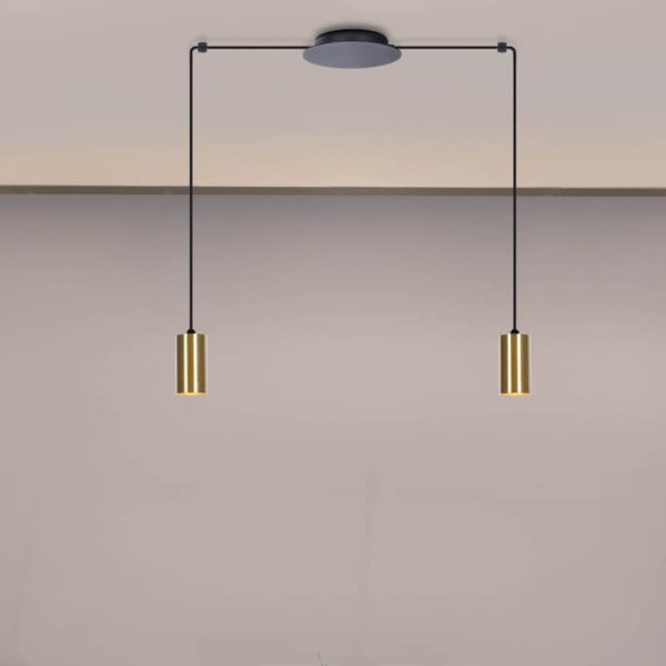 Wisząca lampa minimalistyczna Vigo K-4891 metalowe oprawki patyna