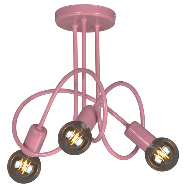LAMPA sufitowa K-4518 Kaja metalowa OPRAWA loftowa plafon do pokoju dziecięcego sticks różowy