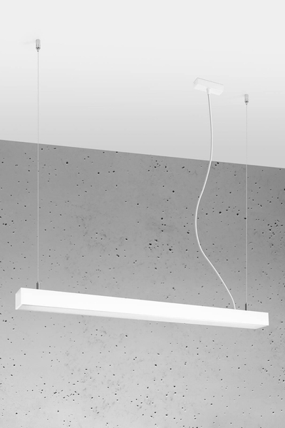 LAMPA wisząca PINNE SOL TH050 metalowa OPRAWA prostokątna LED 31W 4000K listwa zwis biały