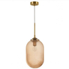 Wisząca LAMPA modernistyczna ARJONA LE41879 Luces Exclusivas szklana OPRAWA loftowy zwis szampański mosiądz