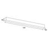 Lampa sufitowa podłużna Lupinus 3115004102-1 Elkim LED 20W 3000K liniowa biała