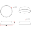 LAMPA sufitowa PONTS R62871879 RL Light abażurowa OPRAWA plafon LED 18W 3000K okrągły czarny
