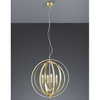 Pałacowa LAMPA wisząca CANDELA 102000405 Trio okrągła OPRAWA metalowy ZWIS świecznikowy aluminium