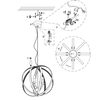Pałacowa LAMPA wisząca CANDELA 102000405 Trio okrągła OPRAWA metalowy ZWIS świecznikowy aluminium