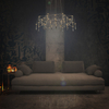 Wisząca LAMPA glamour ARANEUS 6120342 Nave designerska OPRAWA zwis LED 42W 3000K z kryształkami chrom
