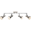 Lampa sufitowa FARGO 54642-4 Globo metalowa kopuła nikiel biała