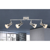 Lampa sufitowa FARGO 54642-4 Globo metalowa kopuła nikiel biała