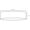 Plafon LAMPA sufitowa SPACE XL 30658908 Kaspa abażurowa OPRAWA okrągła szara