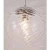 Wisząca LAMPA loftowa ARENAS LE41874 Luces Exclusivas szklana OPRAWA kula ZWIS wzorki przezroczyste chrom