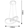 LAMPA wisząca TULIO 5891 Rabalux metalowa OPRAWA zwis LED 60W 3000K wstążka spirala biała