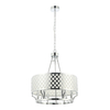 LAMPA wisząca Verno Cromo Orlicki Design metalowa OPRAWA ażurowy zwis chrom kremowy