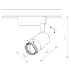  Reflektorek Profile Zoom 7623  LED 9W 3000K do szynoprzewodu biały
