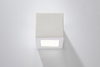 Kinkiet LAMPA ścienna SL.0005 ceramiczna OPRAWA kostka cube przyścienna biała