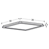 Plafon LAMPA sufitowa NEXIT 10-66794 Candellux kwadratowa OPRAWA ścienna LED 18W 3000K łazienkowa IP44 chrom