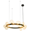 Wisząca lampa pierścień Orion XC111-850 Step kule szklane czarne