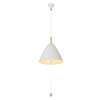 Biała lampa wisząca Pura 15325W Globo metalowy zwis stożkowy jadalniany nad stół