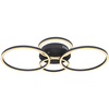 LAMPA sufitowa KENDY 67233-40S Globo geometryczna OPRAWA metalowa LED 40W 3000K rings czarne
