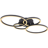 LAMPA sufitowa KENDY 67233-40S Globo geometryczna OPRAWA metalowa LED 40W 3000K rings czarne