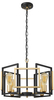 Metalowa wisząca lampa Primero PND-44003-4-BK-GD złota